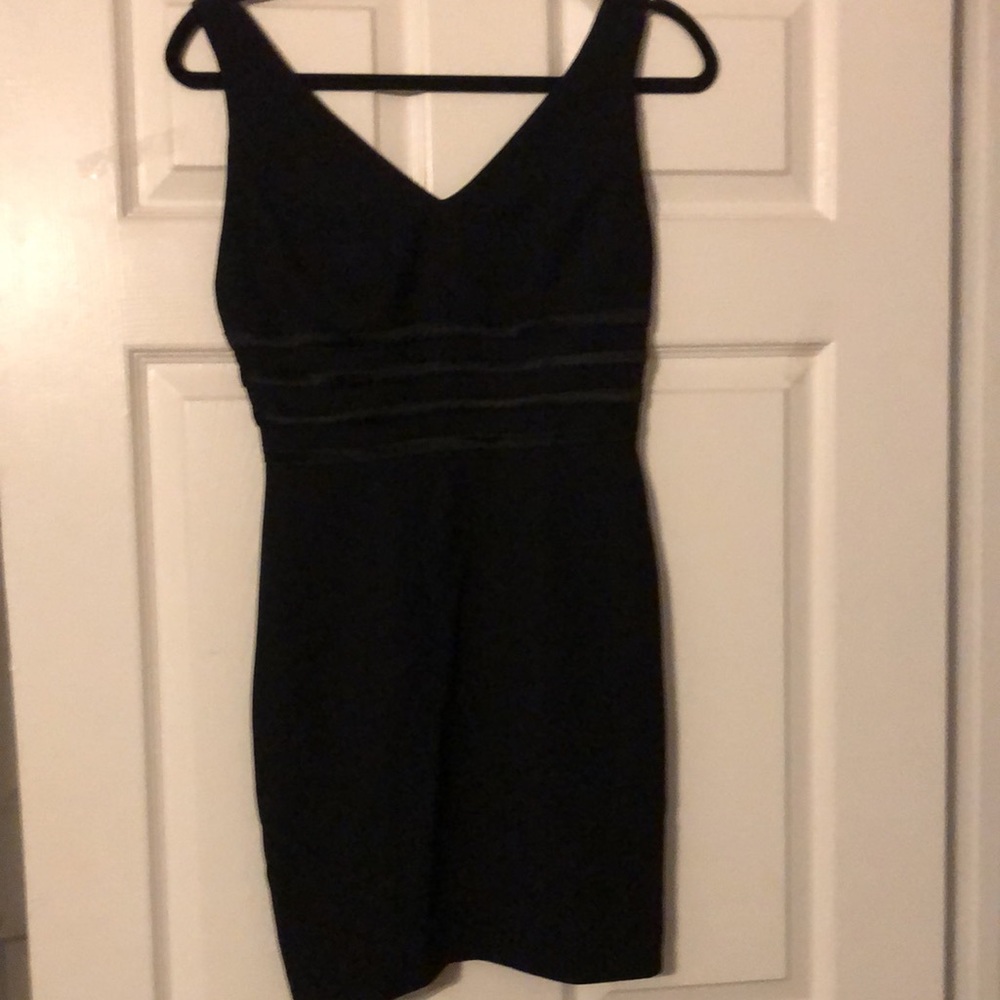 Petite  Black  Cocktail Backless Andrea Polizzi for Rex Lester Evening Dress
